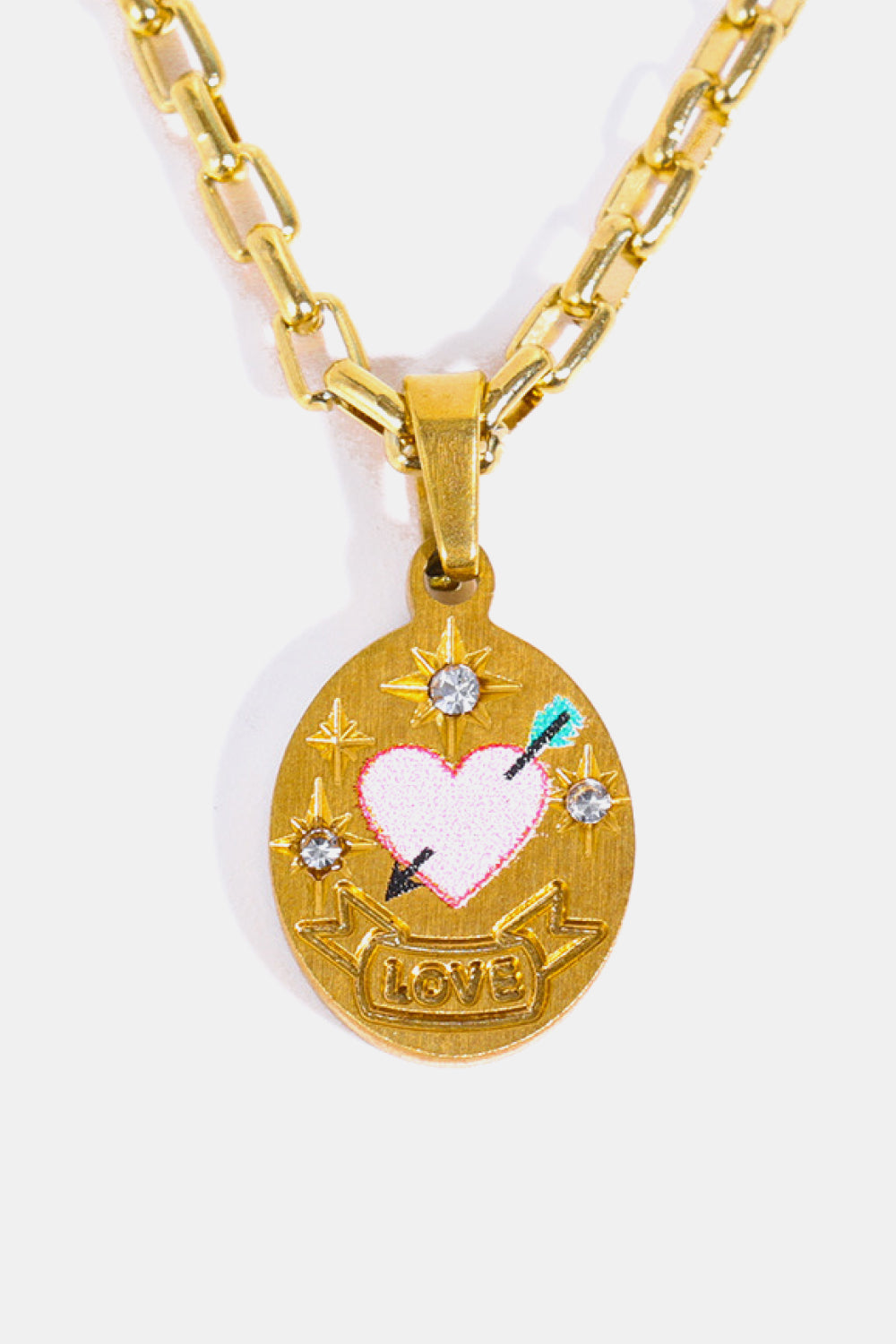 Love Things Stainless Steel 18K Gold-Plated Necklace