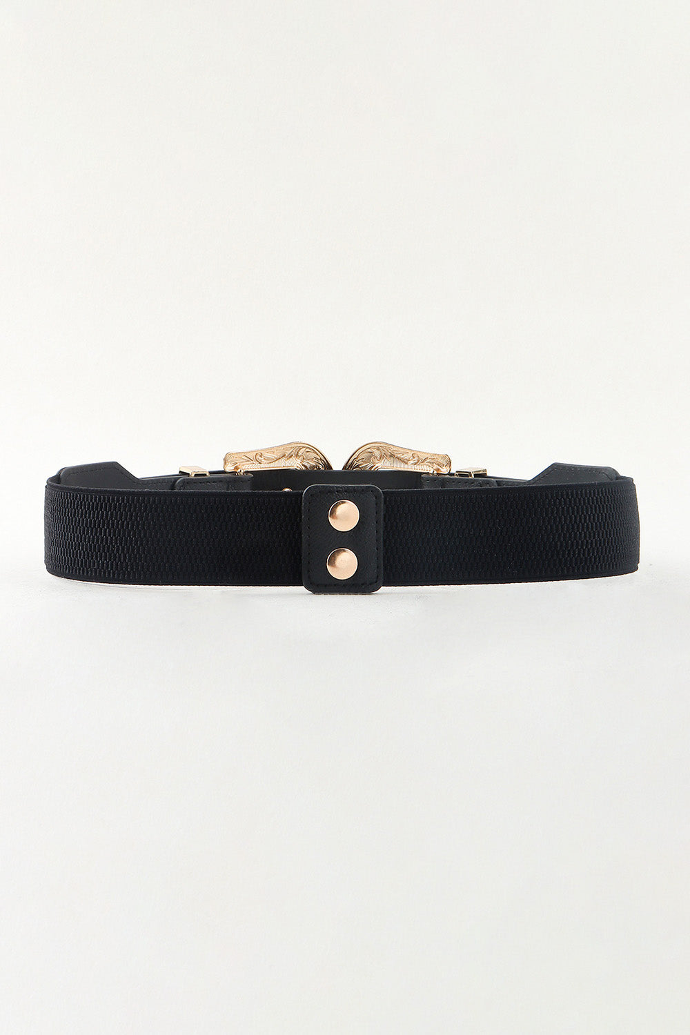 Symmetrical Zinc Alloy Buckle Faux Leather Belt