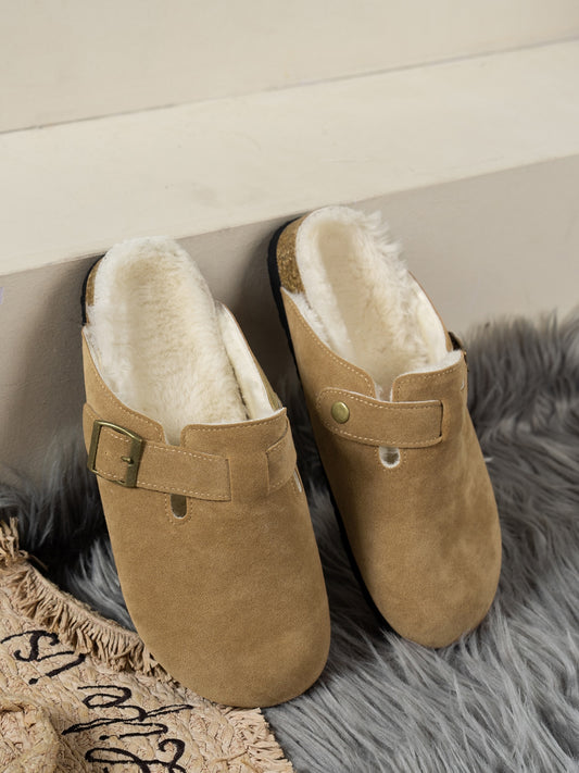 Suede Round Toe Clogs