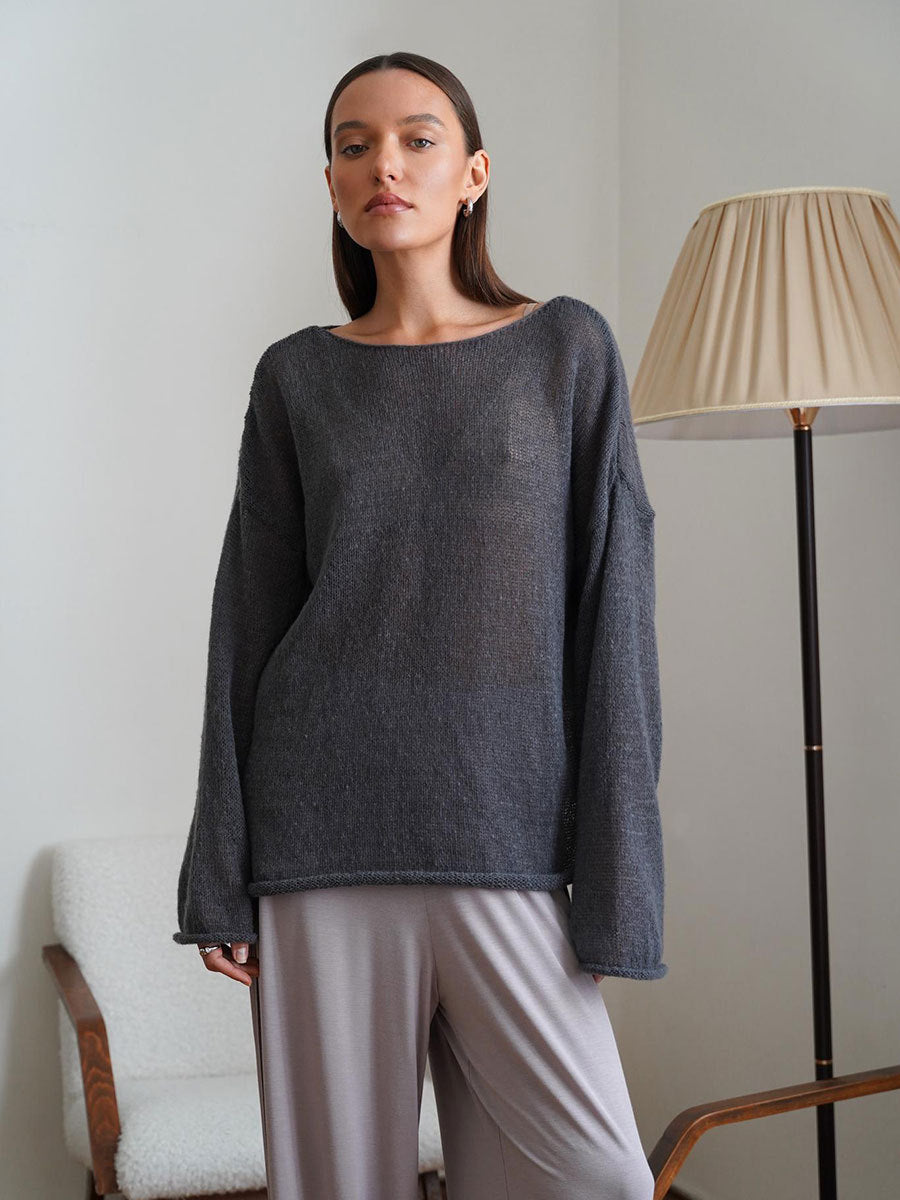 Lightweight Sheer Oversized Sweater