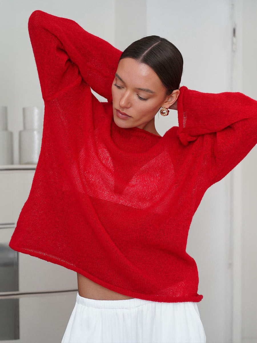 Lightweight Sheer Oversized Sweater