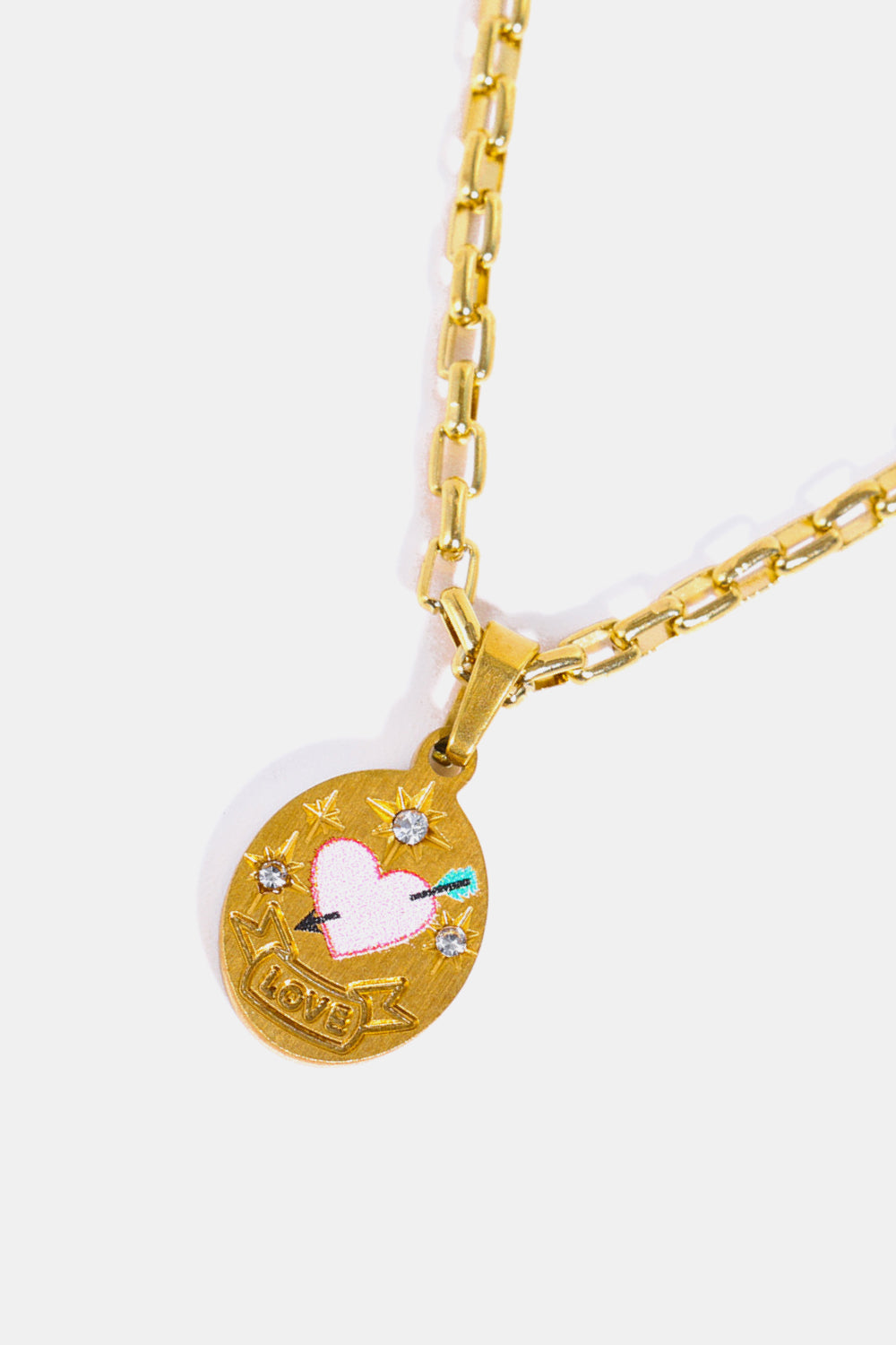 Love Things Stainless Steel 18K Gold-Plated Necklace