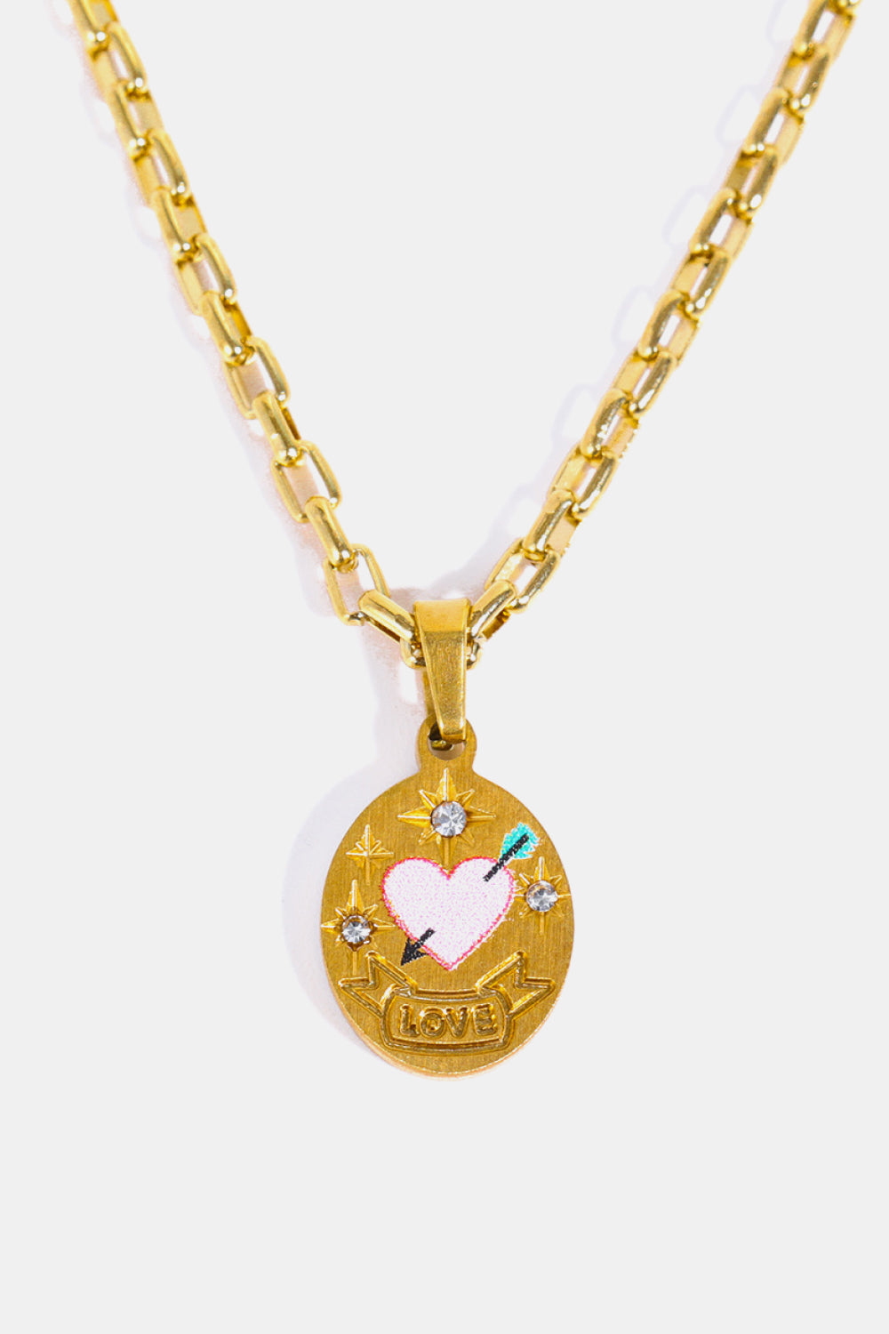 Love Things Stainless Steel 18K Gold-Plated Necklace