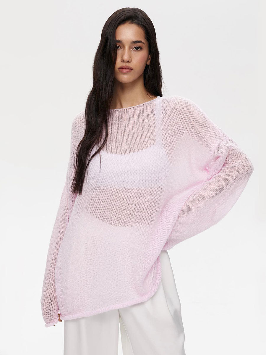 Lightweight Sheer Oversized Sweater